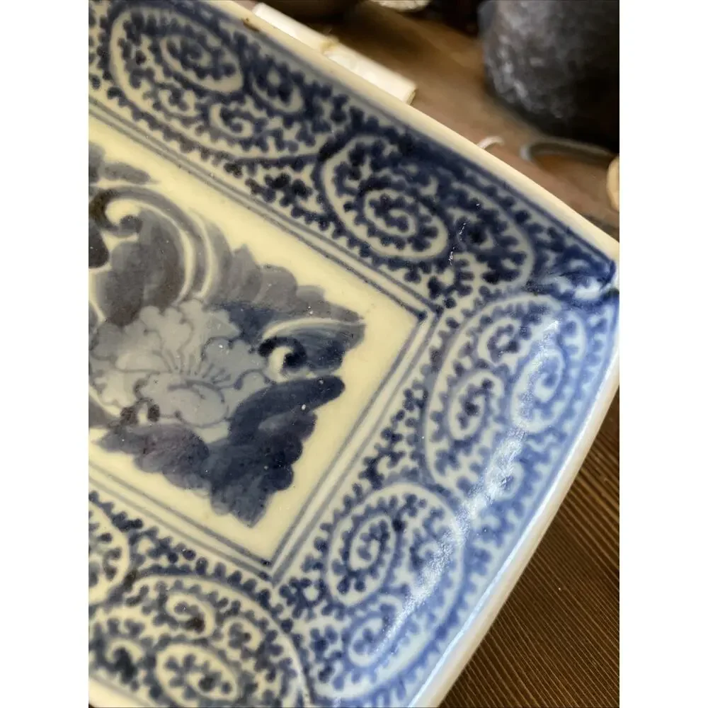 Old Imari Decorative Plate - Vintage Sushi Japanese Porcelain 8 1/2x4 1/2